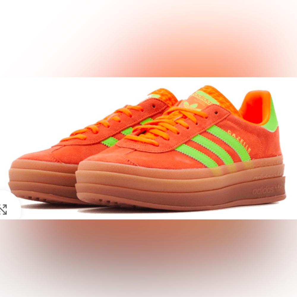 ADIDAS GAZELLE BOLD SOLAR ORANGE SOLAR GREEN